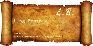 Lung Beatrix névjegykártya