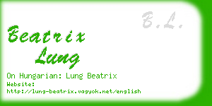 beatrix lung business card